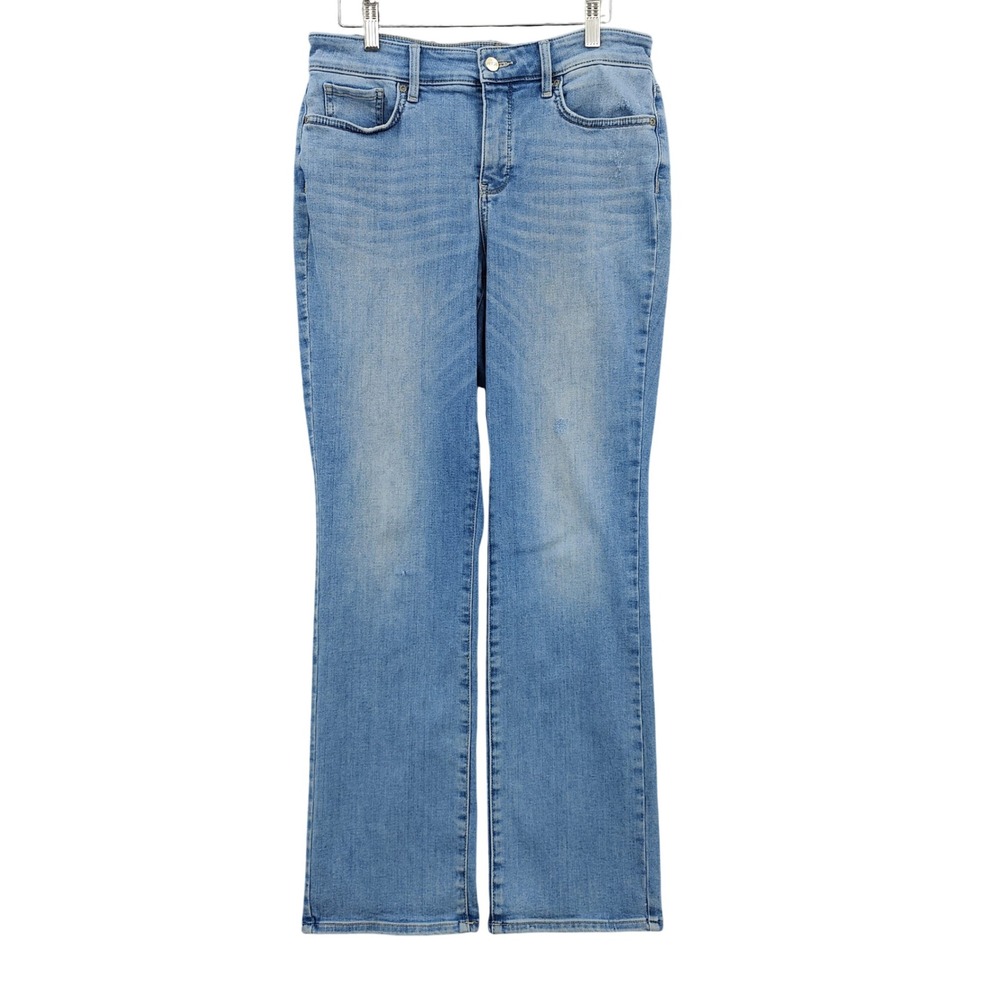 NYDJ Womens Classic Minimalist Jeans 10 Blue Marilyn Straight Lift Tuck Bryce